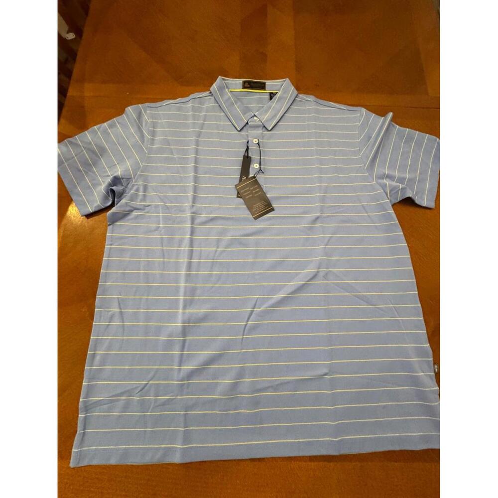 The Landings  Fit Light Blue Striped Polo Shirt XXL 11-107